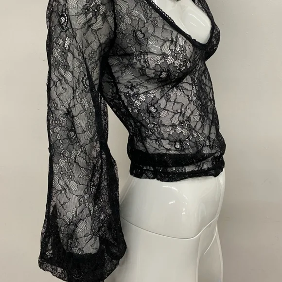 🖤 Midnight Hour Lace Victorian Blouse 🖤 - Picture 4 of 15